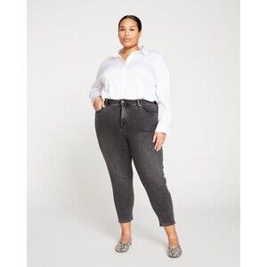 Universal Standard Joni High Rise Curve Slim Leg Jeans Soft Black Size 14L Denim